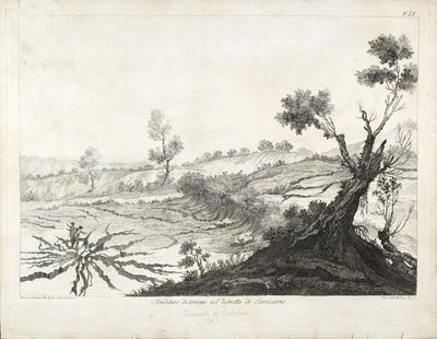 Aardverschuivingen in het Terocarne District, Calabrië door Pompeo Schiantarelli